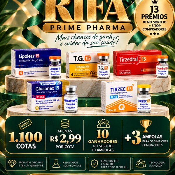 RIFA PRIME PHARMA — 13 PRÊMIOS! 2.0